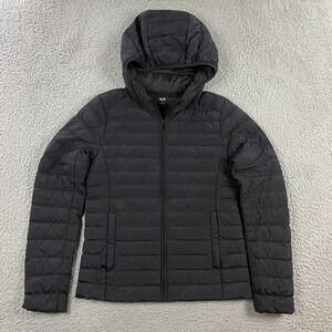 Uniqlo Down Jacket Womens XS Puffer Hooded Goose Insulated Full Zip